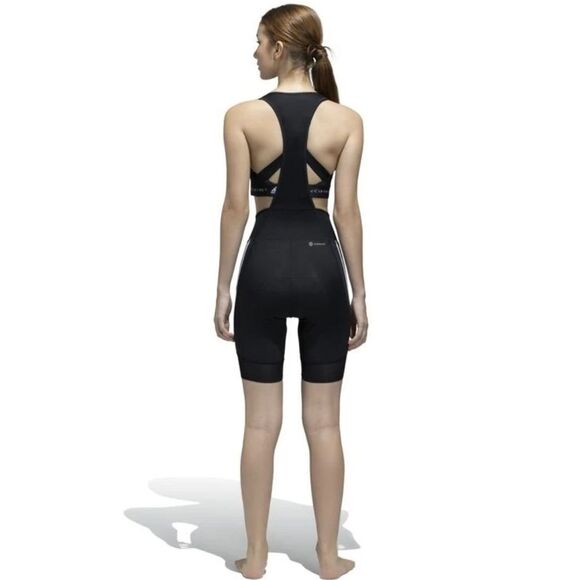 Adidas The Bib Padded Cycling Shorts Black White Women's Large Breathable Straps - Picture 7 of 15